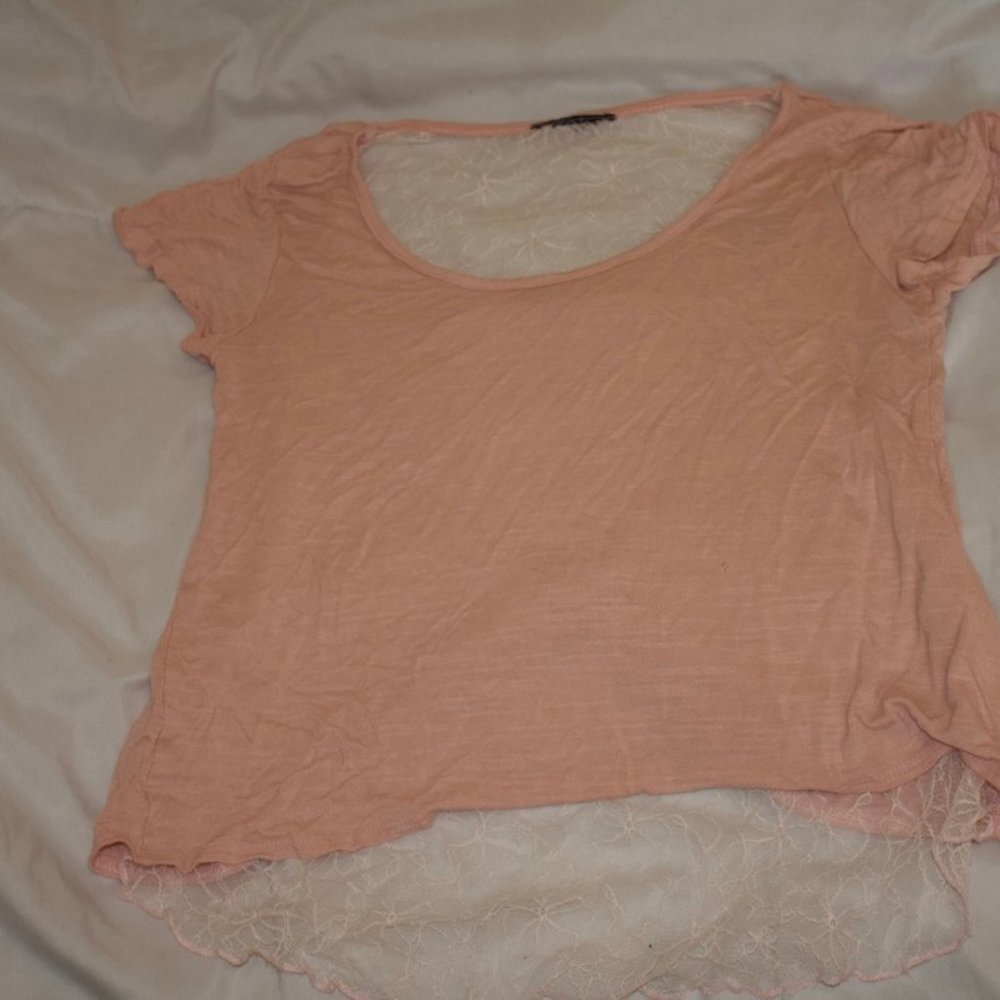 Pink Formal Top with Lace Back